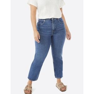 Free Assembly Women's Original 90's Straight Jeans Plus Size 22 (3XL)